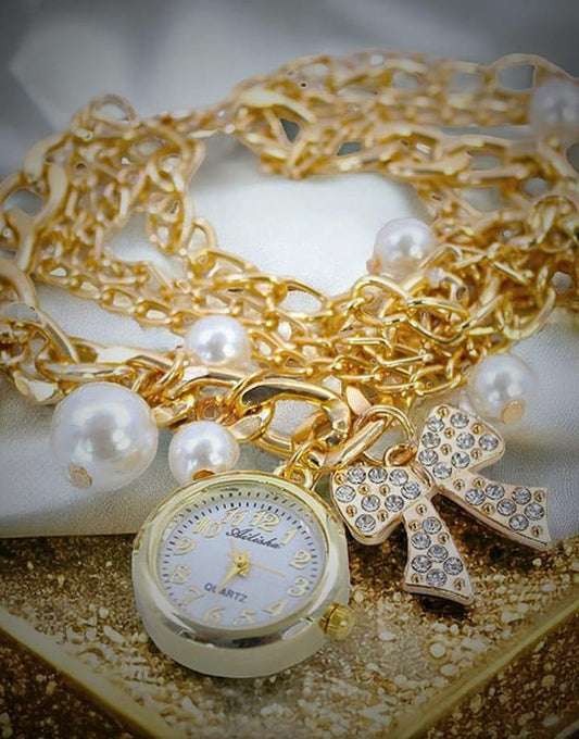 ⌚ Fancy Pearl Bracelet Watch