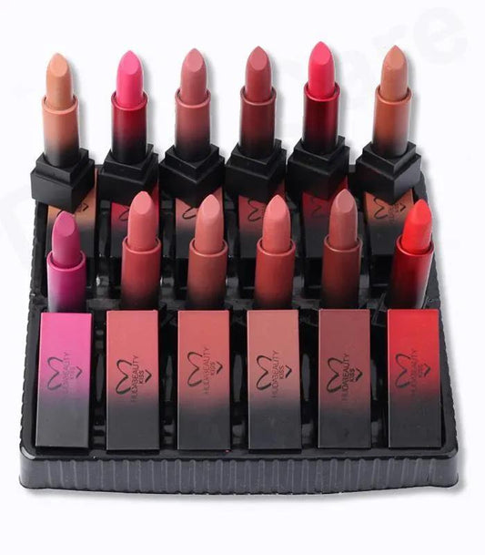 Matte Finish Lipstick - Pack of 12 Lipsticks